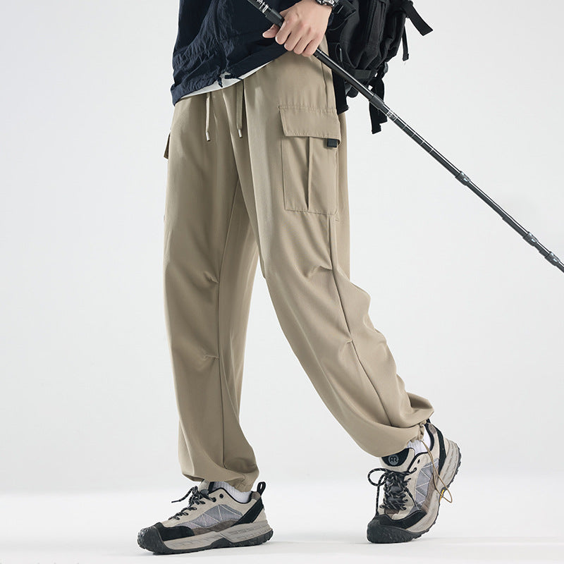 Herren Breite Tech‑Cargo‑Hose mit Utility‑Taschen und verstellbarem Bund Drune