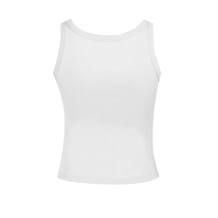Damen ärmelloses Button-Up Top Drune