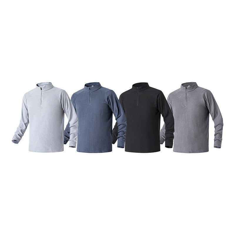 Herren Atmungsaktives Thermo‑Waffelshirt mit Halbzip und Raglanärmeln Drune