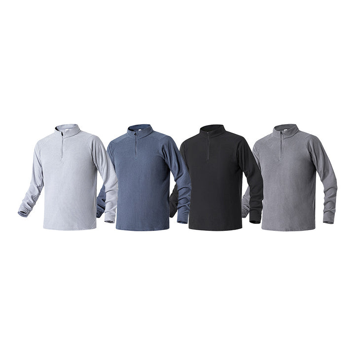 Herren Atmungsaktives Thermo‑Waffelshirt mit Halbzip und Raglanärmeln Drune
