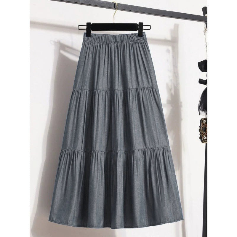 Damen Midi-Rock im lässigen Vintage-Stil Drune