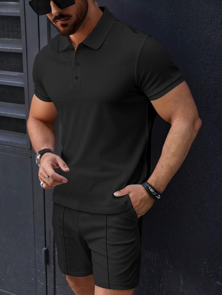 Herren Poloshirt und Shorts Set Drune