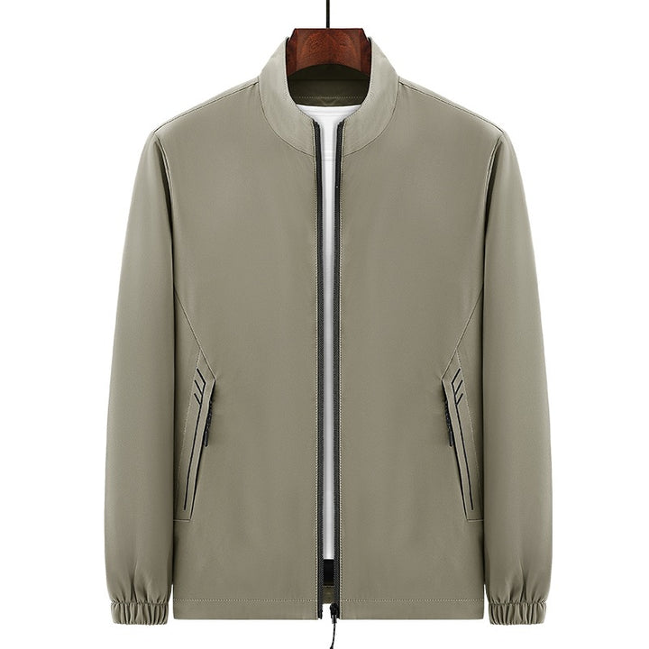 Herren Urbaner Micro‑Ripstop‑Übergangsblouson mit Stehkragen, verdecktem Reißverschluss & elastischen Manschetten Drune