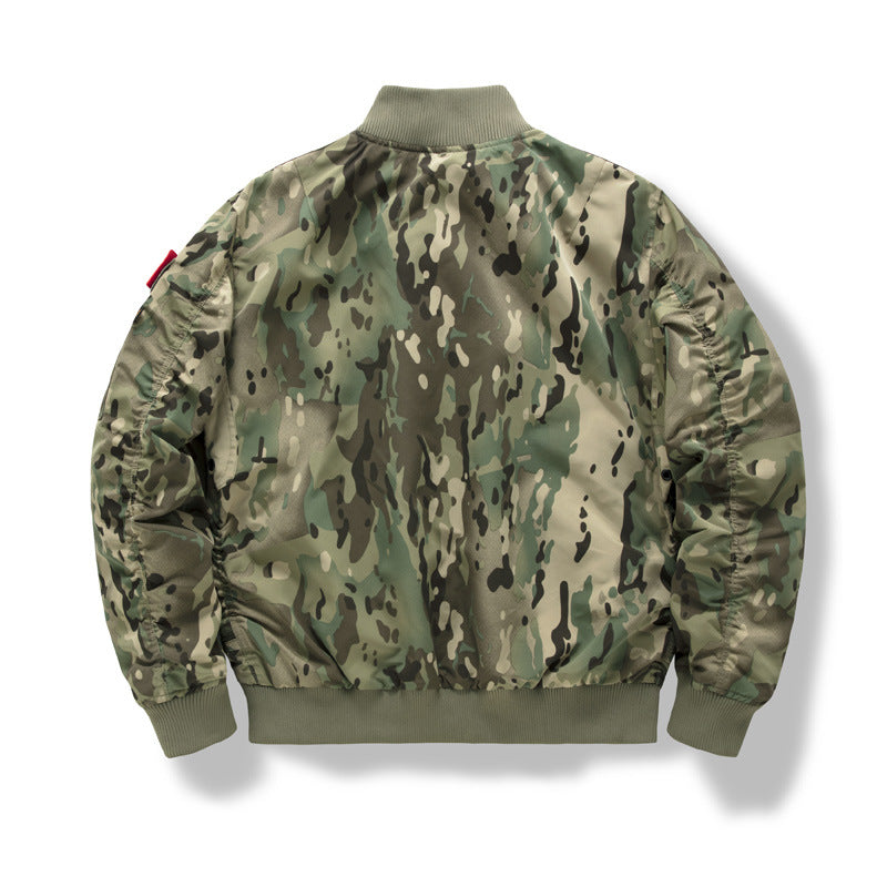 Herren Military-Bomberjacke mit verstärkten Multifach-Taschen und Stehkragen Drune