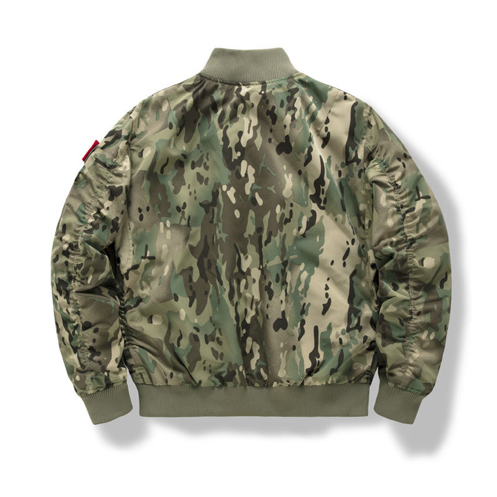 Herren Military-Bomberjacke mit verstärkten Multifach-Taschen und Stehkragen Drune