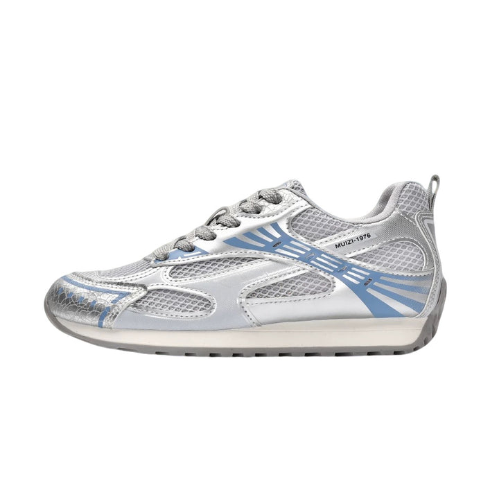 Damen Leichte Mesh-Lauf- und Freizeit-Sneaker mit profilierter Gummilaufsohle Drune