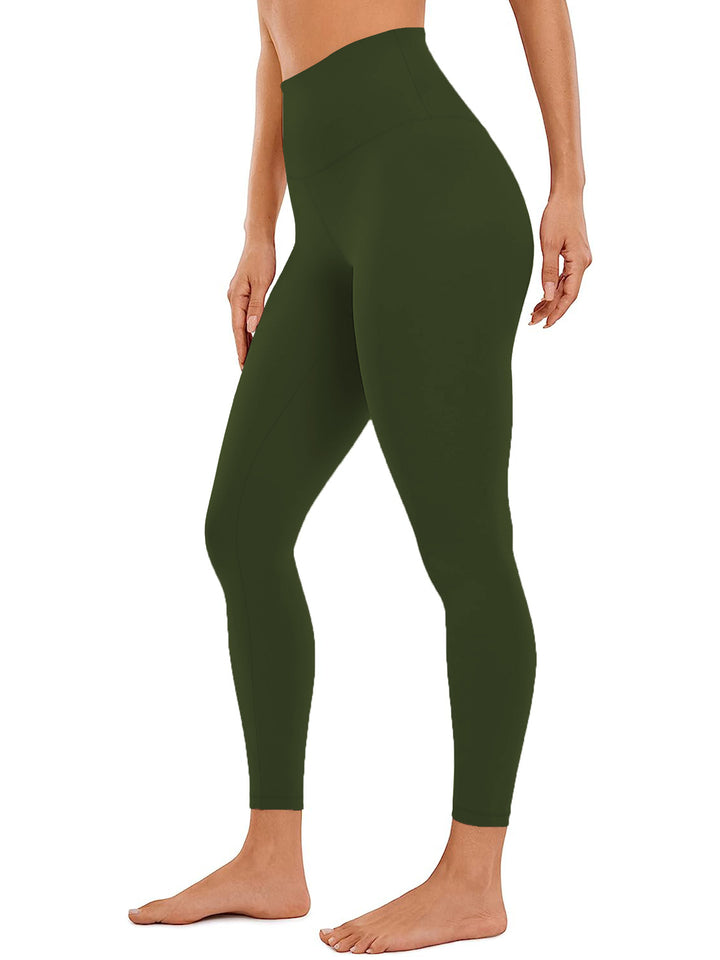 Damen Hohe Taillen Yoga-Leggings mit Bauchkontrolle und hohem Stretch Drune
