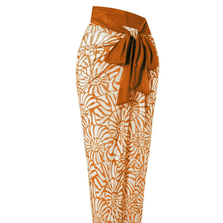 Damen Eleganter Beachwear mit floralem Überrock Drune