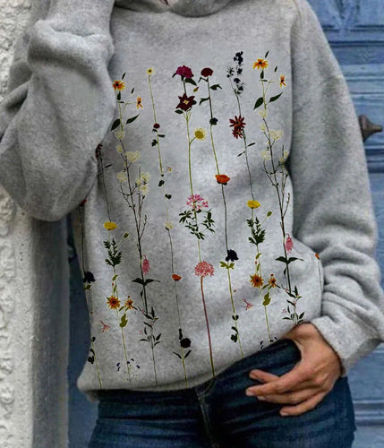 Drune - Damen Kapuzenpullover mit floralem Print für einen lässigen Stil