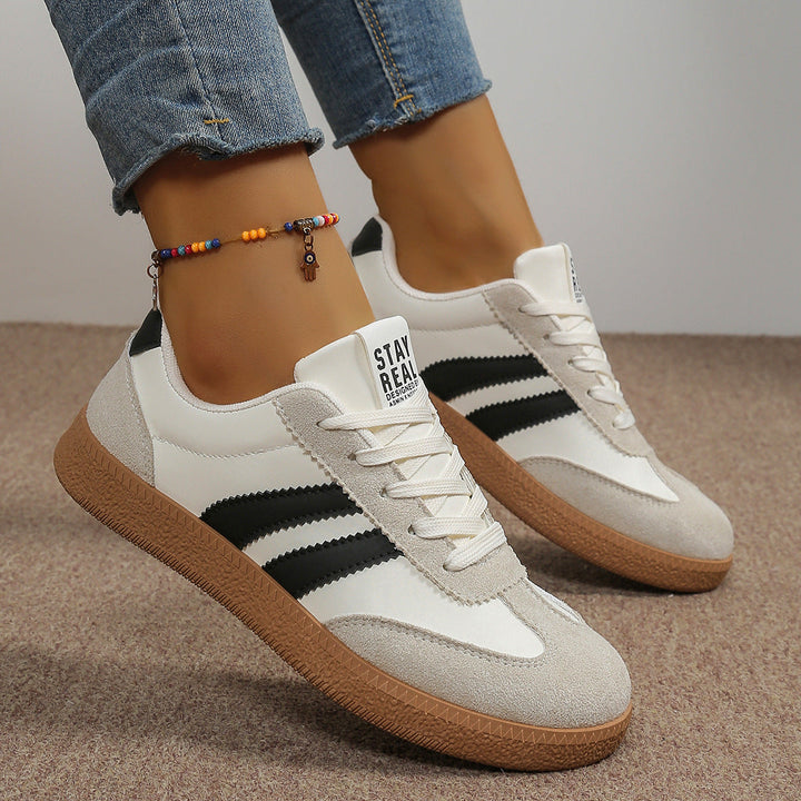 Damen Sneakers im sportlichen Retro-Design mit atmungsaktiven Mesh-Einsätzen und bequemer Sohle Drune
