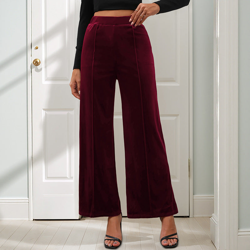 Damen Elegante weite Samthosen Drune