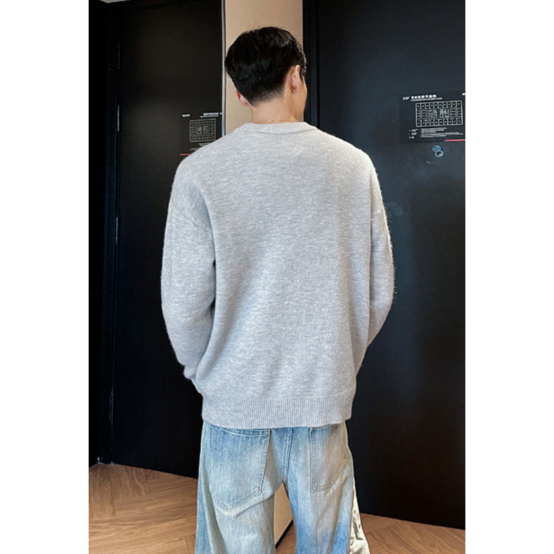 Herren Modischer Rundhals-Pullover Drune