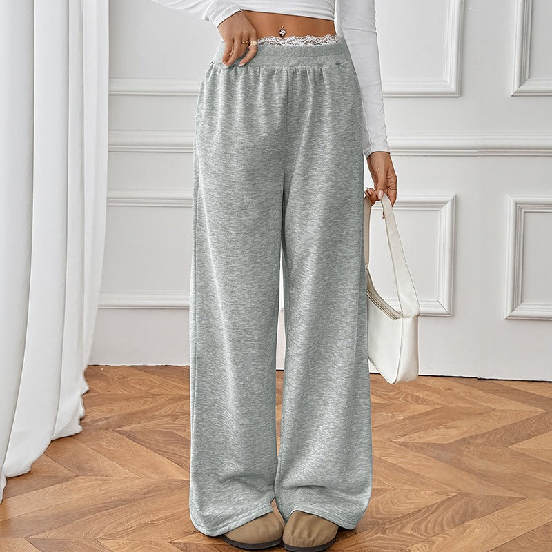 Damen Bequeme und elegante Weite Jogginghose Drune