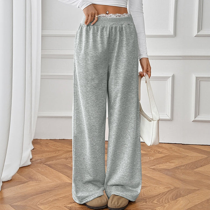 Damen Bequeme und elegante Weite Jogginghose Drune