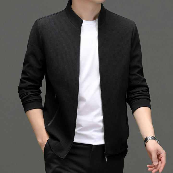 Herren elegante Freizeitjacke mit modernem Stehkragen Drune