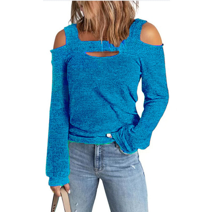 Damen lässiges Langarmshirt mit Cut-Out-Design Drune