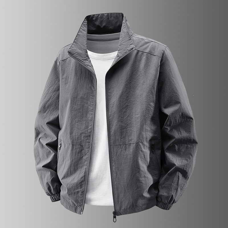 Herren Ultralight Technical Blousonjacke mit elastischen Bündchen, verdeckten Reißverschlusstaschen & atmungsaktivem Nylonmix Drune