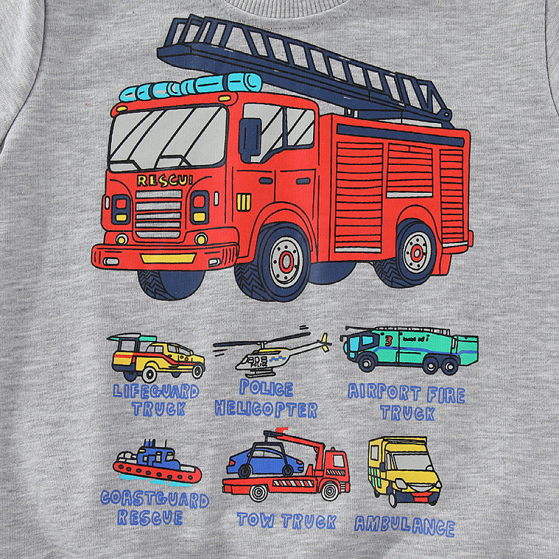 Jungen Sweatshirt mit coolem Feuerwehrdesign Drune