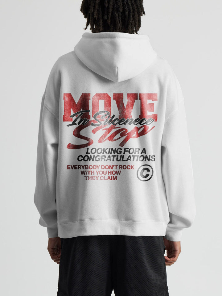 Herren Oversized T-Shirt mit großflächigem Vintage-Blumenprint und Rücken-Slogan Drune