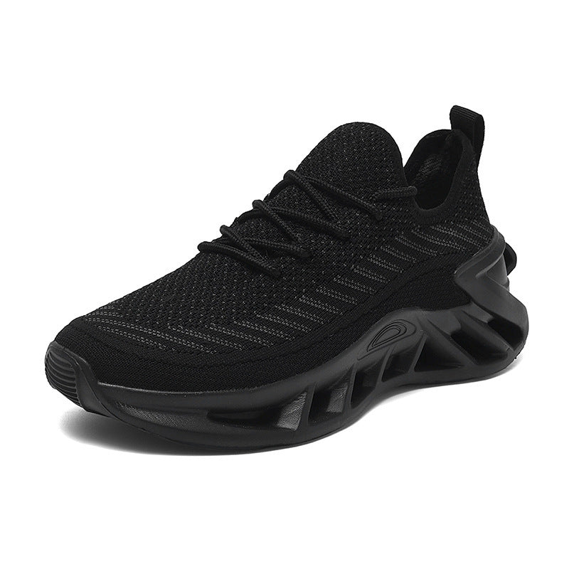 Unisex atmungsaktive Strick‑Runner mit skulpturierter Hohlkammer‑Plattform und flexibler Trail‑Laufsohle Drune