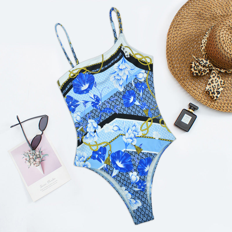 Damen Floral Badeanzug Drune