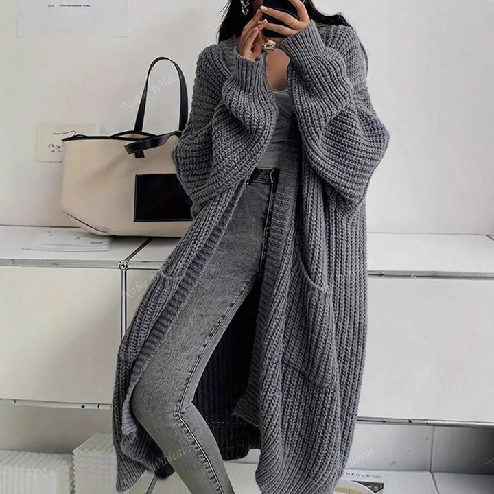 Damen Strickmantel im Oversized-Stil Drune