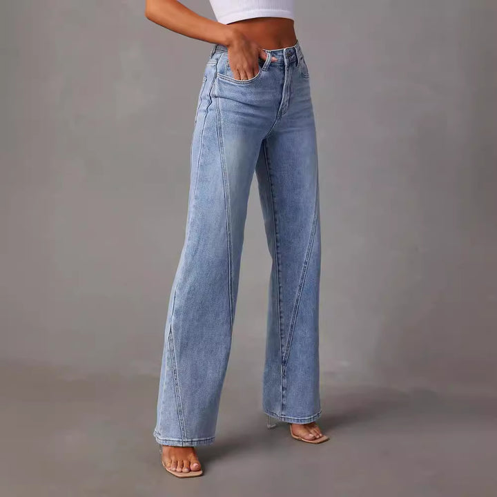 Damen Hochtaillierte Flared Jeans Drune