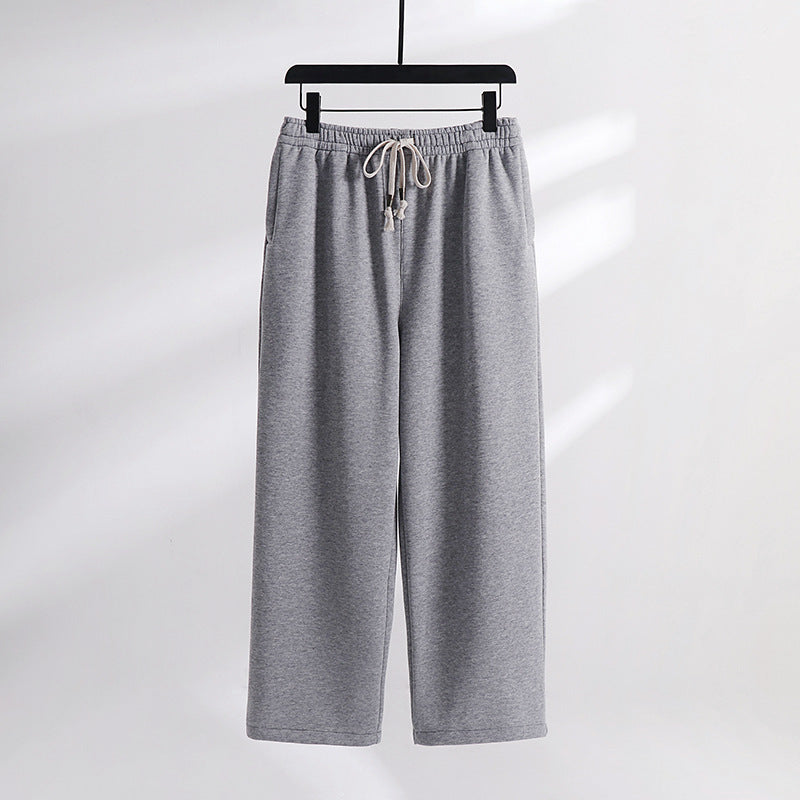 Unisex Gefütterte Fleece-Jogginghose mit elastischem Bund Kordelzug und schmalem Knöchelbündchen Drune