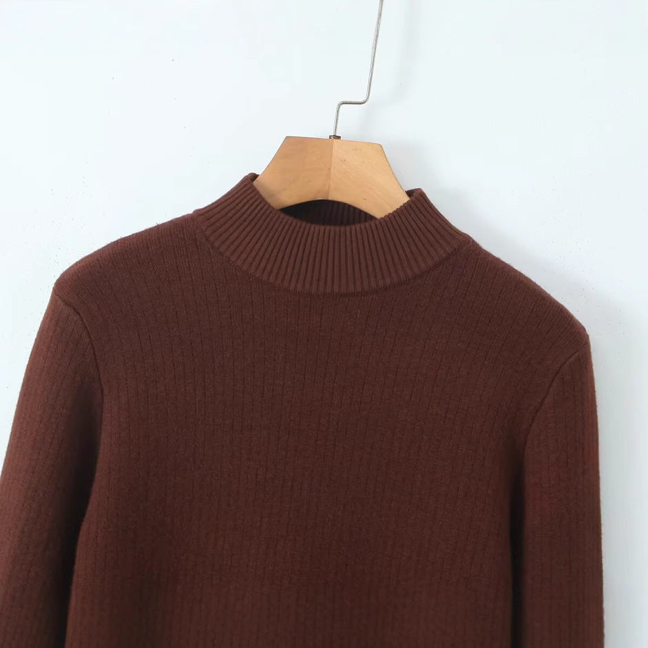 Damen Feinstrickpullover mit Stehkragen Drune