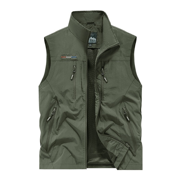 Herren Wind- und wasserabweisende Outdoor-Softshell-Weste mit Reißverschluss & Multi-Taschen Drune