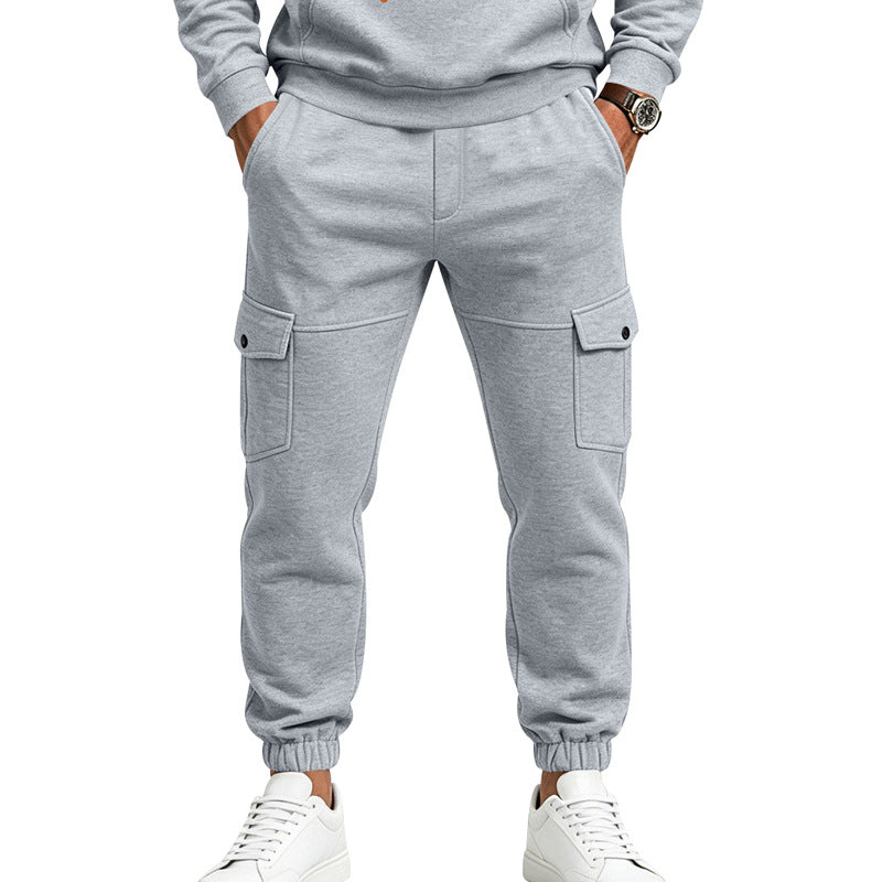 Herren Cargo-Jogginghose mit aufgesetzten Klappentaschen und elastischem Bündchen Drune