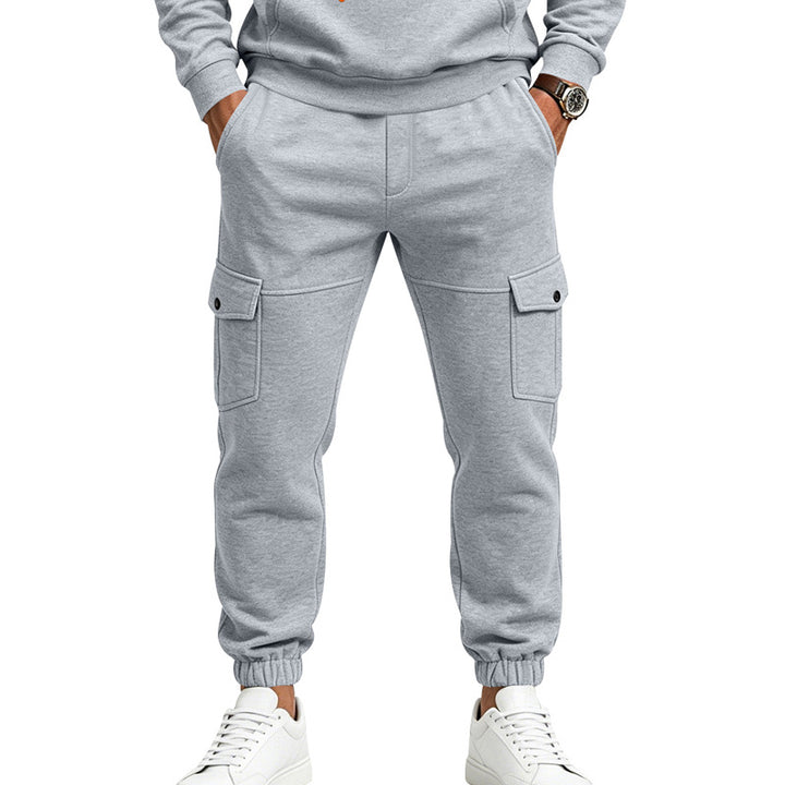 Herren Cargo-Jogginghose mit aufgesetzten Klappentaschen und elastischem Bündchen Drune