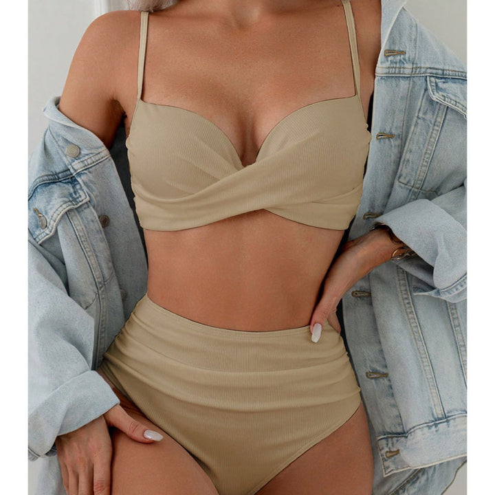 Damen Hochgeschnittener Bikini mit elegantem Bustier Drune