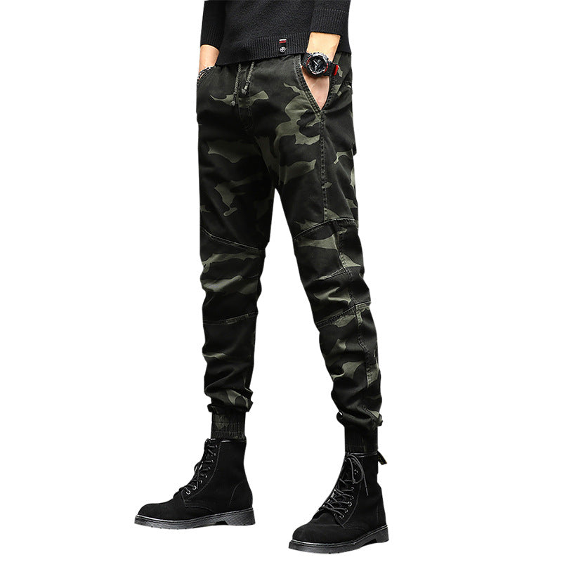 Herren Cargojogger mit Camouflage‑Muster, ergonomischen Kniepaneelen und elastischem Tunnelzugbund Drune