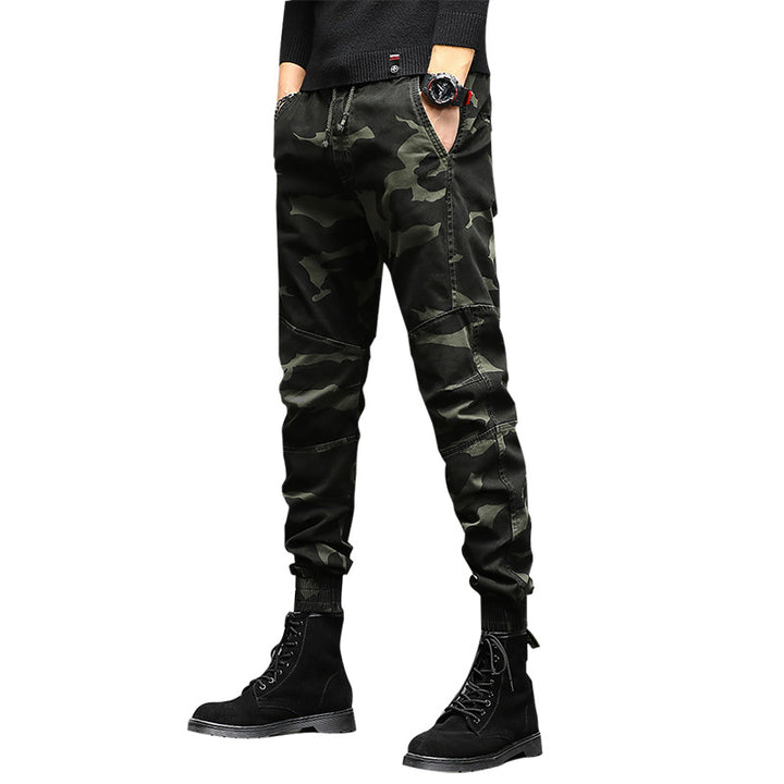 Herren Cargojogger mit Camouflage‑Muster, ergonomischen Kniepaneelen und elastischem Tunnelzugbund Drune