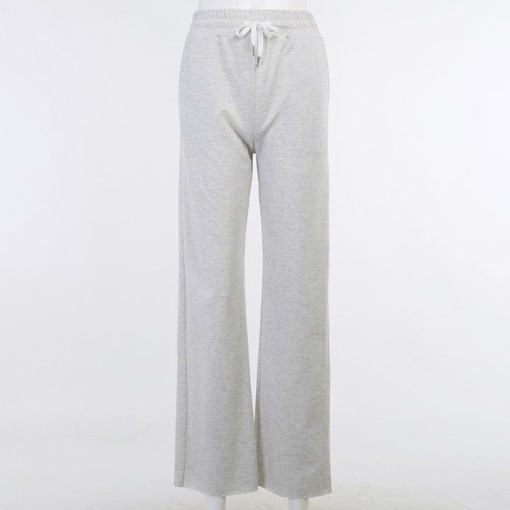 Damen Bequeme Freizeithose mit elastischem Bund und Kordelzug Drune
