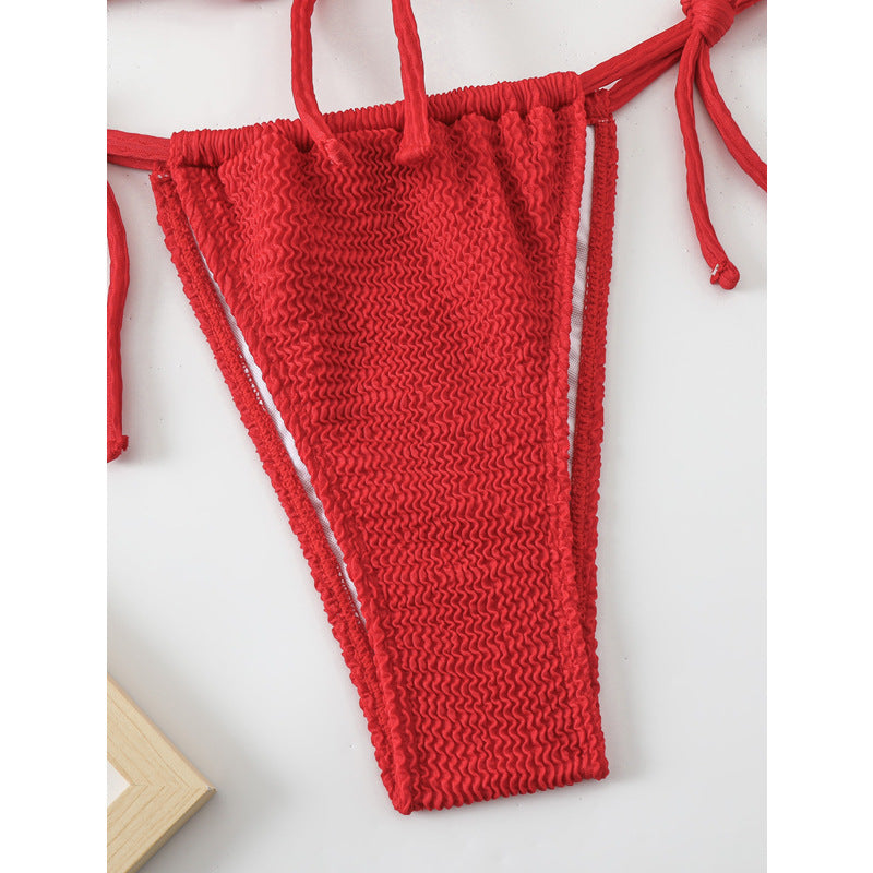 Damen Triangelbikini mit raffinierten Knoten und hochwertigem Häkel-Design Drune