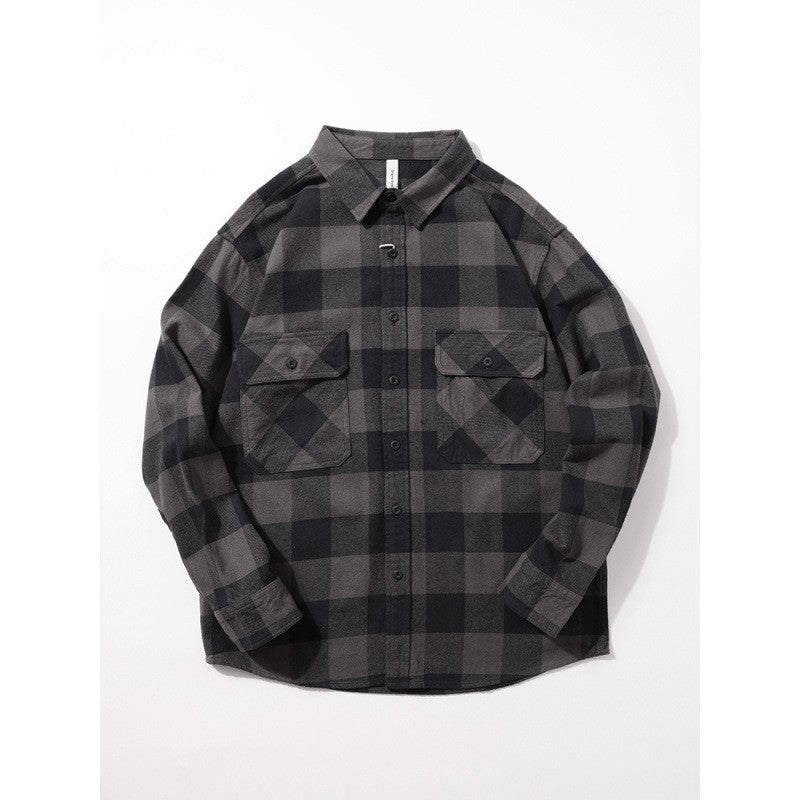 Herren Karo-Hemdjacke mit zwei Brusttaschen Drune