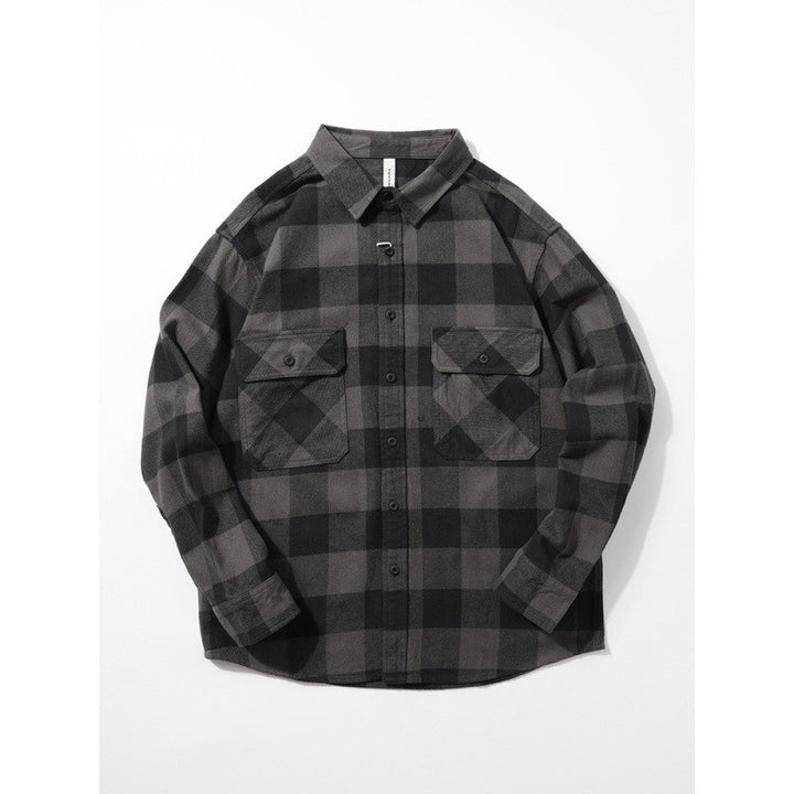 Herren Karo-Hemdjacke mit zwei Brusttaschen Drune