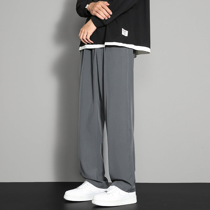 Herren Stilvolle Weitgeschnittene Freizeithose