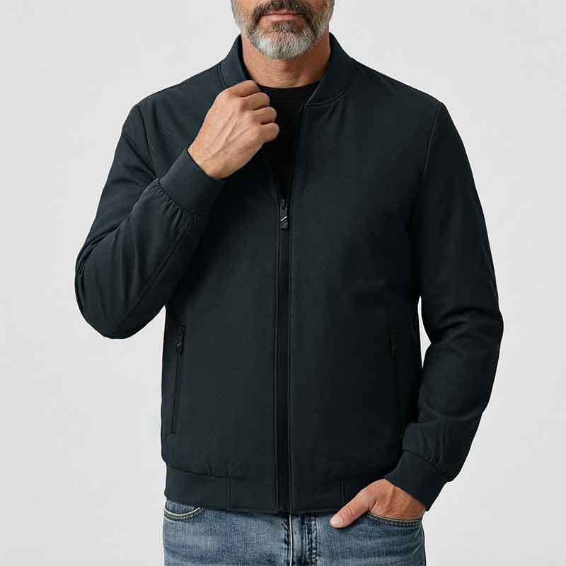 Herren Sportliche Übergangsjacke mit hohem Kragen und seitlichen Reißverschlusstaschen Drune 1788242364