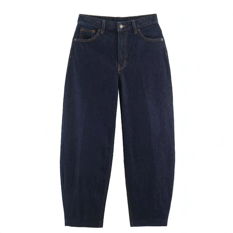 Damen Hochtaillierte Baggy-Jeans mit weitem Bein und klassischer Taschenlösung Drune