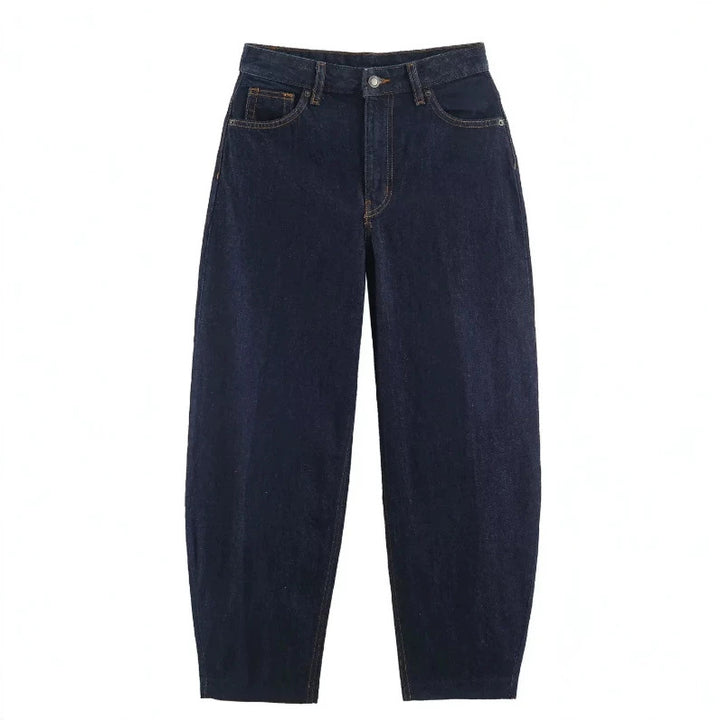 Damen Hochtaillierte Baggy-Jeans mit weitem Bein und klassischer Taschenlösung Drune