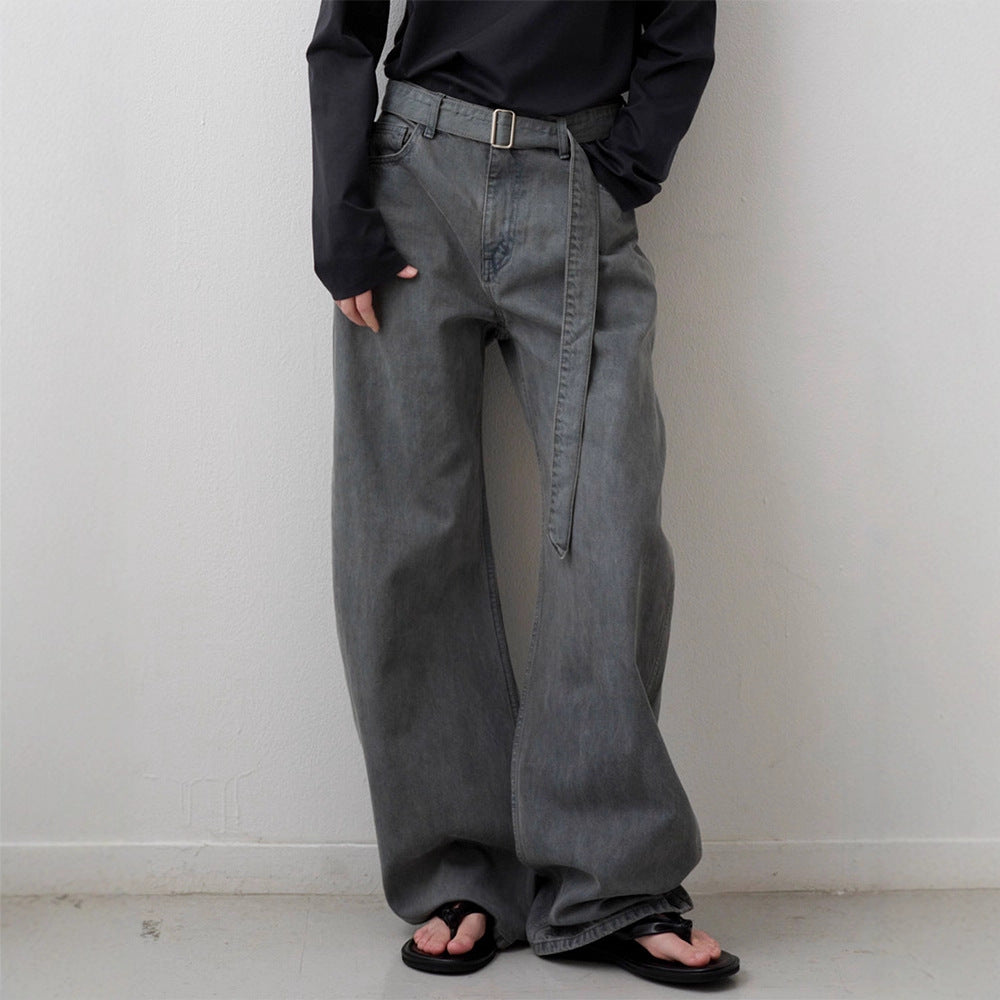 Damen weit geschnittene Relaxed-Fit Jeans Drune
