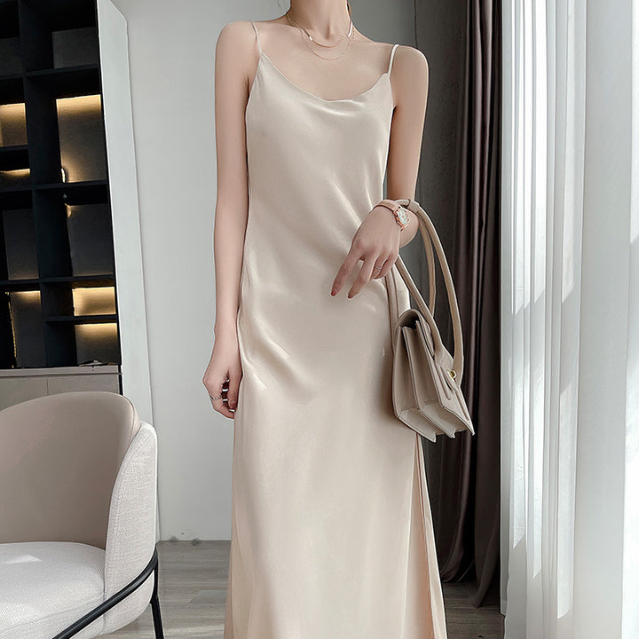 Damen Maxikleid mit Satin-Finish Drune