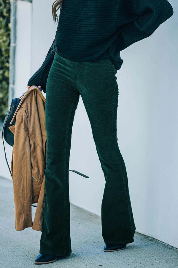 Damen Elegante und figurschmeichelnde Schlaghose Drune