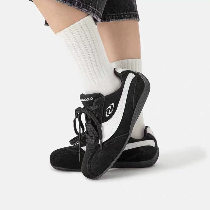 Damen Komfortable Sneakers mit atmungsaktiver Wildleder-Oberfläche und rutschfester Sohle Drune