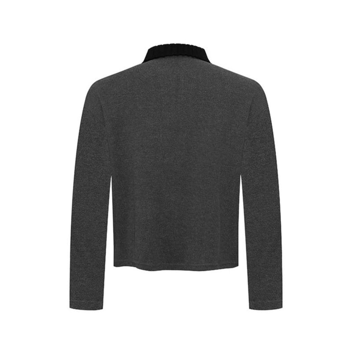 Damen Langarm-Poloshirt mit Halbzip, Kontrastschultern und Knopfmanschetten Drune