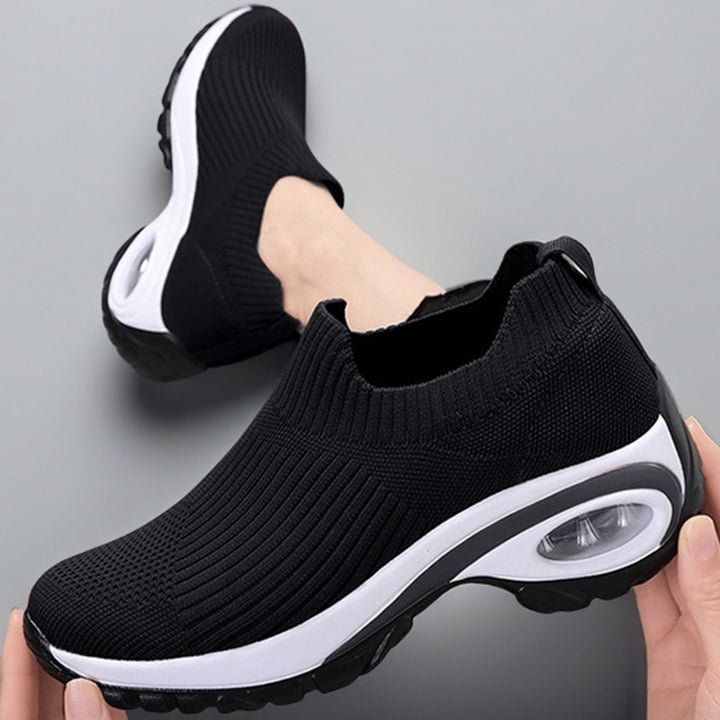 Damen Strick-Sockensneaker mit Luftpolster-Keilsohle Drune