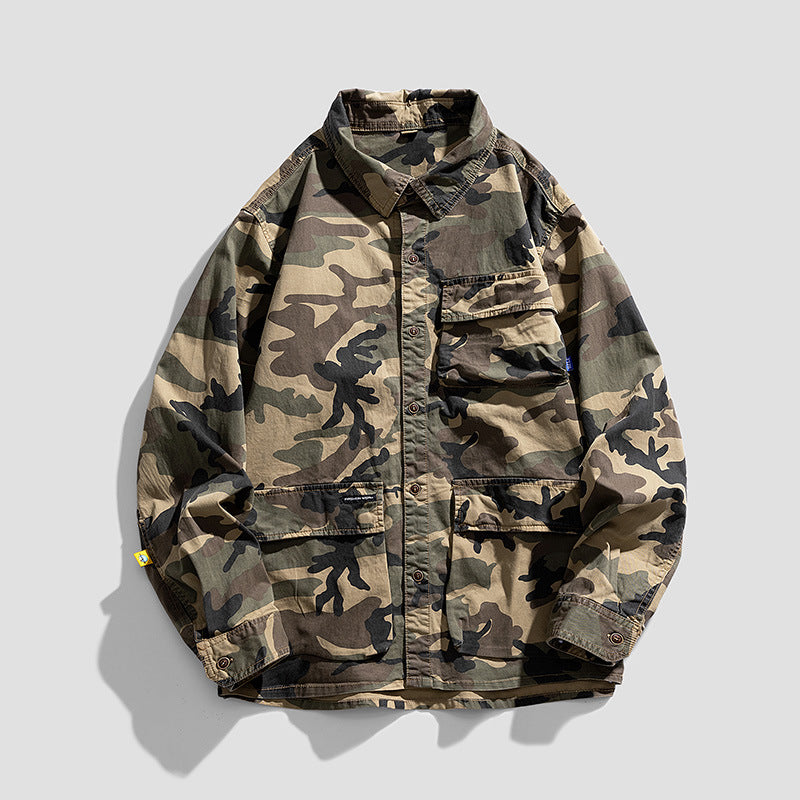 Herren Modische Camouflage-Überhemdjacke Drune